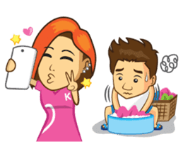 Khun Kab Phom sticker #6453116
