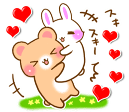Rabbit and bear Love sticker Special sticker #6454193