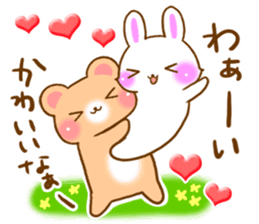 Rabbit and bear Love sticker Special sticker #6454195