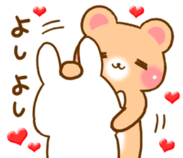 Rabbit and bear Love sticker Special sticker #6454197