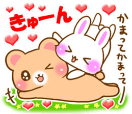 Rabbit and bear Love sticker Special sticker #6454198