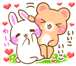 Rabbit and bear Love sticker Special sticker #6454199