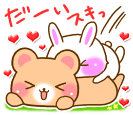 Rabbit and bear Love sticker Special sticker #6454205