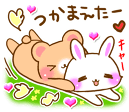 Rabbit and bear Love sticker Special sticker #6454206
