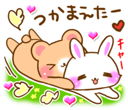 Rabbit and bear Love sticker Special sticker #6454206