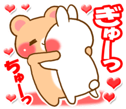 Rabbit and bear Love sticker Special sticker #6454207