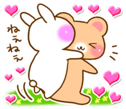 Rabbit and bear Love sticker Special sticker #6454208