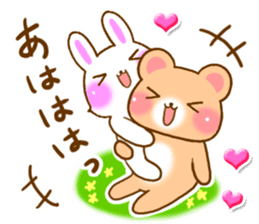 Rabbit and bear Love sticker Special sticker #6454214