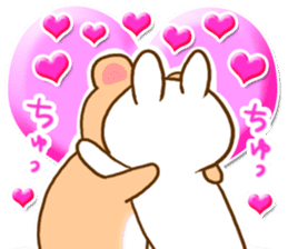 Rabbit and bear Love sticker Special sticker #6454215