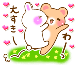 Rabbit and bear Love sticker Special sticker #6454218