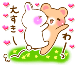 Rabbit and bear Love sticker Special sticker #6454218