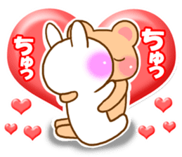 Rabbit and bear Love sticker Special sticker #6454220