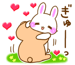 Rabbit and bear Love sticker Special sticker #6454222
