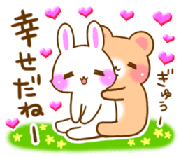 Rabbit and bear Love sticker Special sticker #6454223