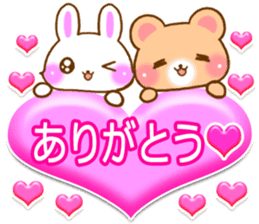 Rabbit and bear Love sticker Special sticker #6454226