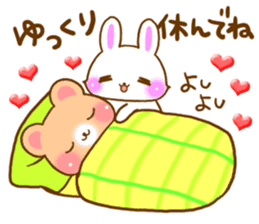 Rabbit and bear Love sticker Special sticker #6454227