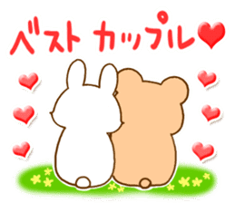 Rabbit and bear Love sticker Special sticker #6454230