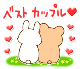 Rabbit and bear Love sticker Special sticker #6454230