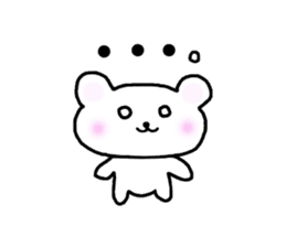 white yurukuma sticker #6455600