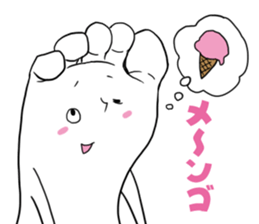 Japanese foot sorry sticker #6455804