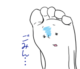 Japanese foot sorry sticker #6455819