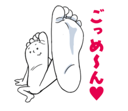Japanese foot sorry sticker #6455824