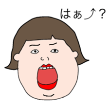 Talked strange face sticker #6456032