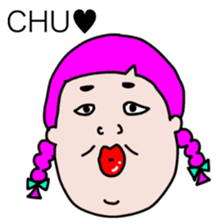 Talked strange face sticker #6456035