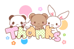 Bear, rabbit, panda, cat 2 sticker #6456072