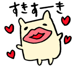 Big lip bear sticker #6456352