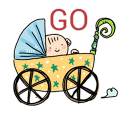 The baby can sit up now sticker #6458088