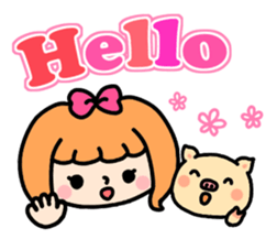 Daily life of the Ribbon-chan. sticker #6458833