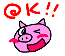 Cute pig ! sticker #6459522