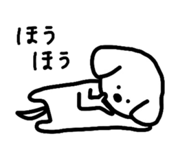 White Doggy loafs around at home 2 sticker #6460033
