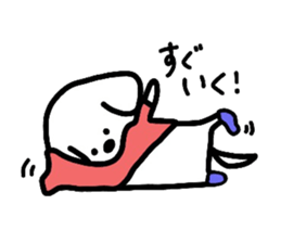 White Doggy loafs around at home 2 sticker #6460037