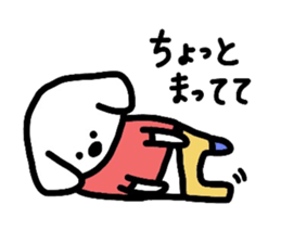 White Doggy loafs around at home 2 sticker #6460038
