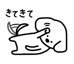 White Doggy loafs around at home 2 sticker #6460040