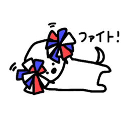 White Doggy loafs around at home 2 sticker #6460042