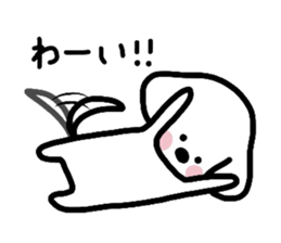 White Doggy loafs around at home 2 sticker #6460043