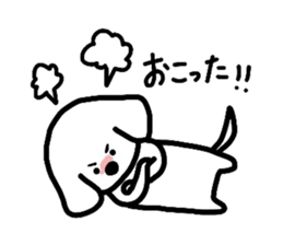 White Doggy loafs around at home 2 sticker #6460046