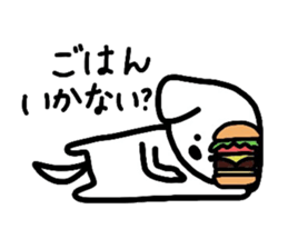 White Doggy loafs around at home 2 sticker #6460048