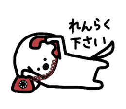 White Doggy loafs around at home 2 sticker #6460049