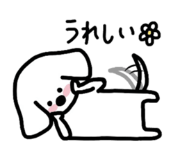 White Doggy loafs around at home 2 sticker #6460056