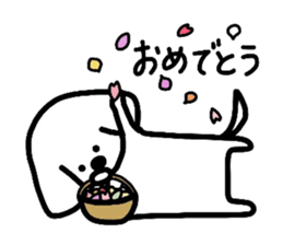 White Doggy loafs around at home 2 sticker #6460057