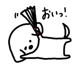 White Doggy loafs around at home 2 sticker #6460058