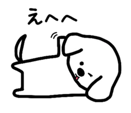 White Doggy loafs around at home 2 sticker #6460060