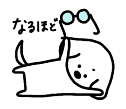 White Doggy loafs around at home 2 sticker #6460062