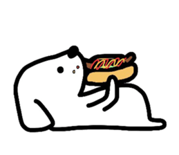 White Doggy loafs around at home 2 sticker #6460063