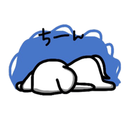 White Doggy loafs around at home 2 sticker #6460070