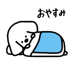 White Doggy loafs around at home 2 sticker #6460071